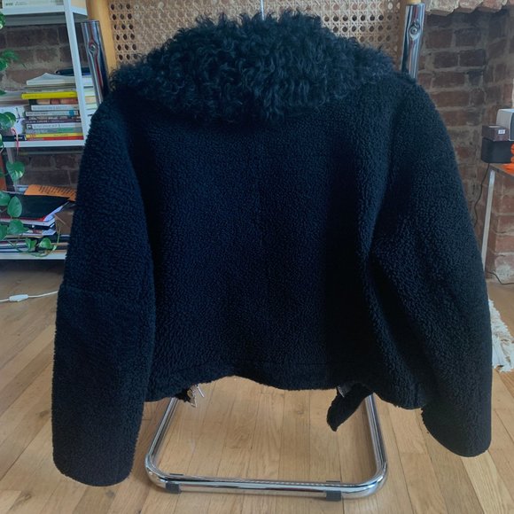 Hache Shearling cropped jacket Made in Italy size - Picture 6 of 8